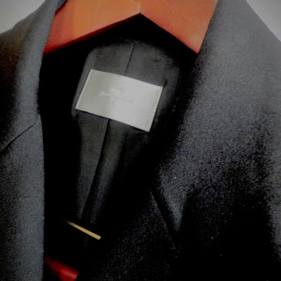 7 For All Mankind Double-Breasted Blazer Black, size 40 - Picture 3 of 11